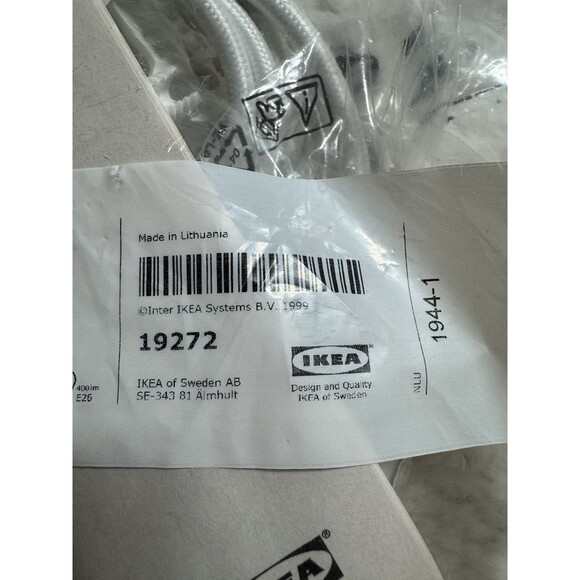 Ikea SUNNEBY Cord set, white textile, for Pendant Lamp 5 ' 11 " BRAND NEW - Picture 5 of 5